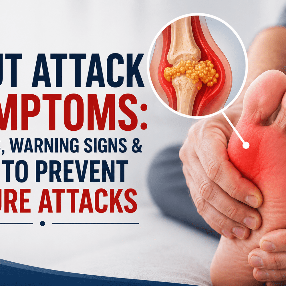 Gout attacsk symptom